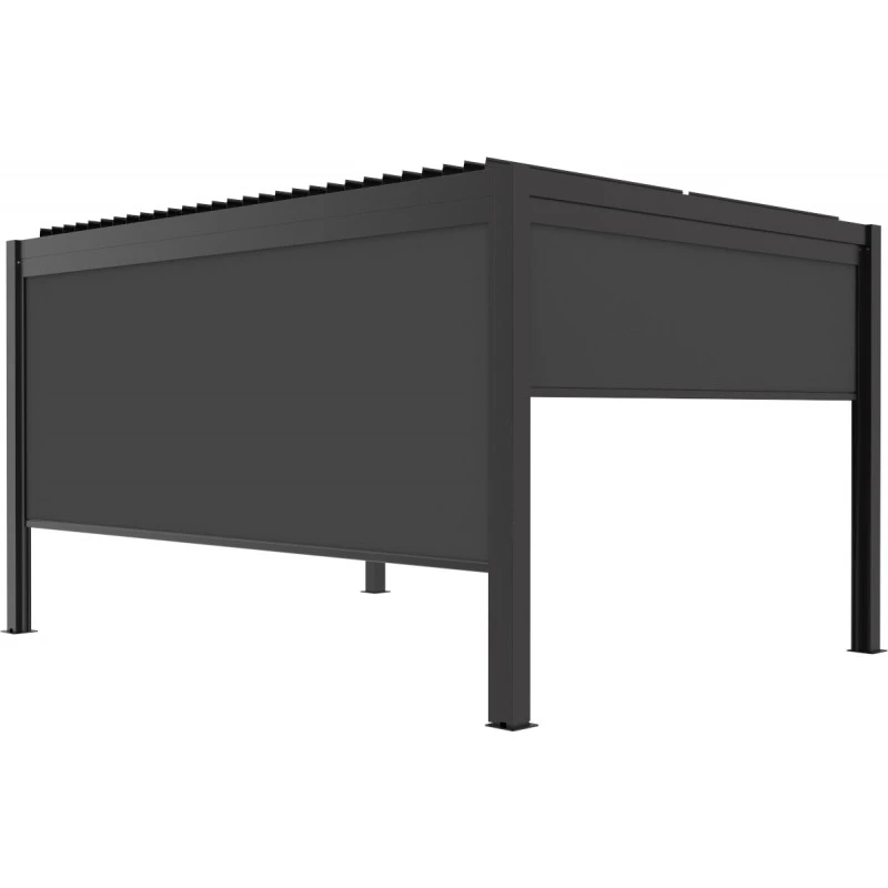 Store Avec Cadre Latéral Anthracite 370cm Pour Pergola Bioclimatique En Aluminium X-METAL 3 Store Avec Cadre Latéral Anthracite 370cm Pour Pergola Bioclimatique En Aluminium X-METAL