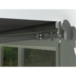 Store Banne Manuel 295x200cm EASY Toile Polyester Grise - X-METAL -Boutique De Jardin store banne manuel 295x200cm easy toile polyester grise x metal 2