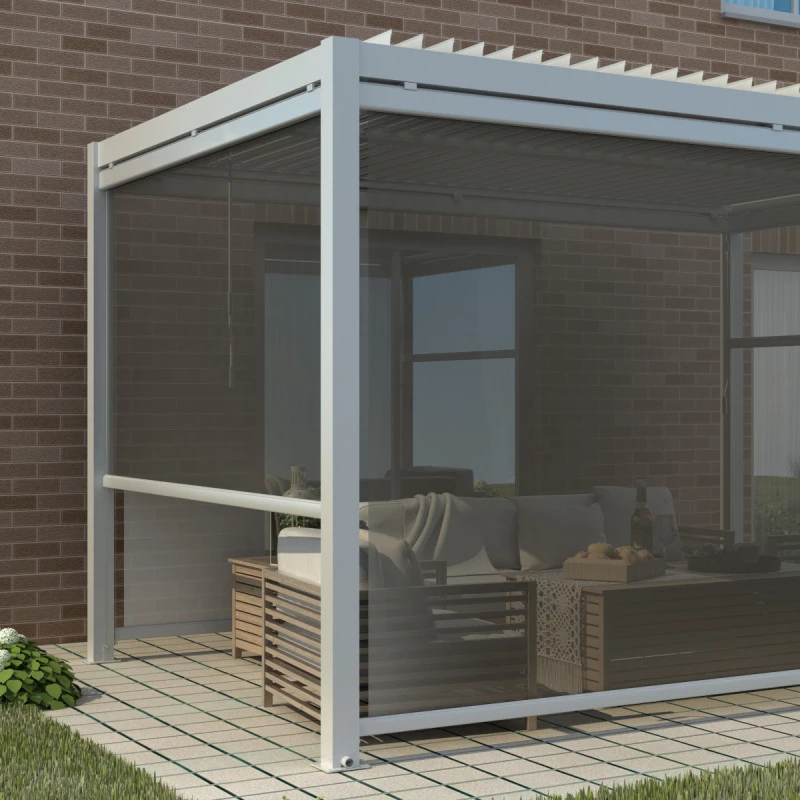 Store Latéral Gris Clair 270cm Pour Pergola Bioclimatique En Aluminium X-METAL 5 Store Latéral Gris Clair 270cm Pour Pergola Bioclimatique En Aluminium X-METAL – Image 3