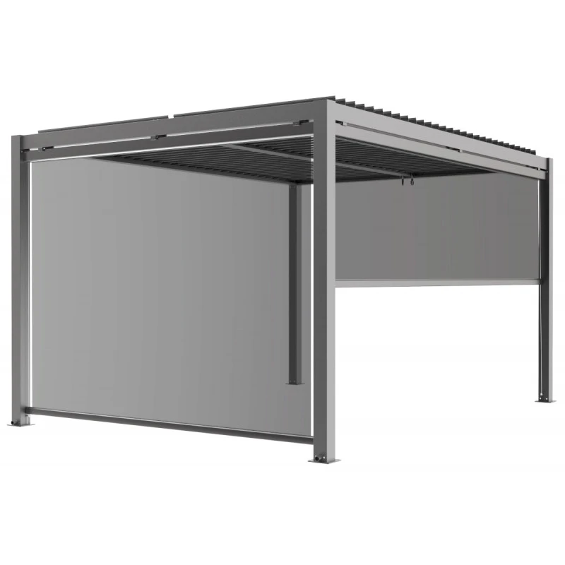 Store Latéral Gris Clair 270cm Pour Pergola Bioclimatique En Aluminium X-METAL 3 Store Latéral Gris Clair 270cm Pour Pergola Bioclimatique En Aluminium X-METAL