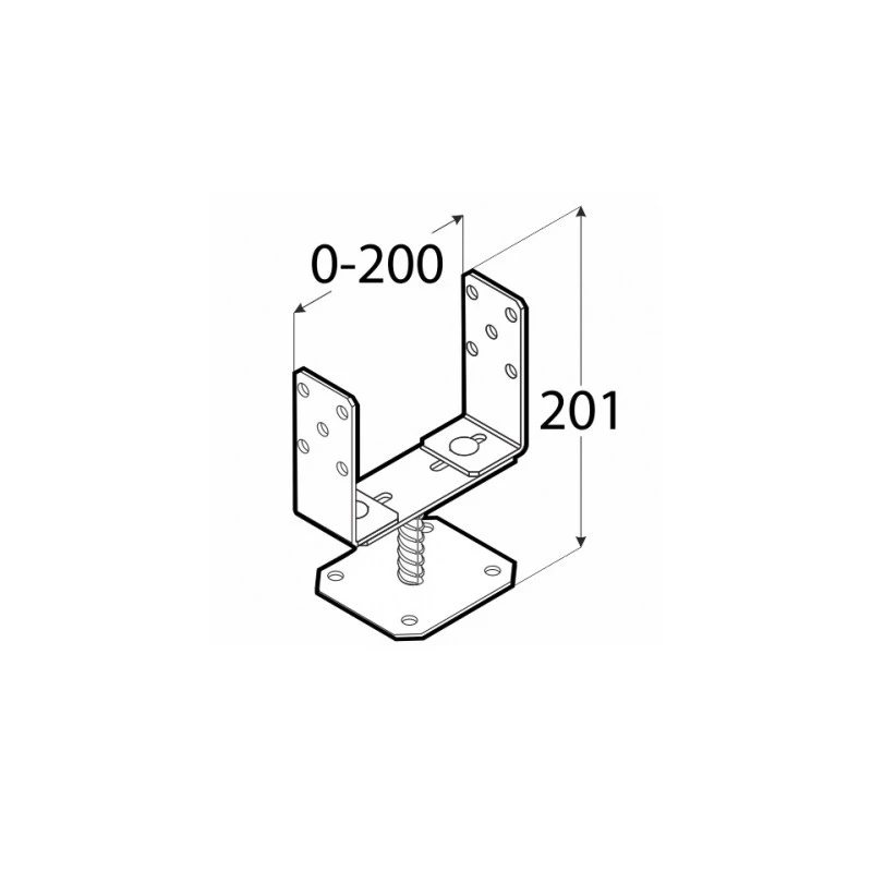 Support Surélevé Pour Pergolas En Bois Lamellé-collé Avec Poteaux Entre 70mm Et 140mm - Maderland 5 Support Surélevé Pour Pergolas En Bois Lamellé-collé Avec Poteaux Entre 70mm Et 140mm - Maderland – Image 3