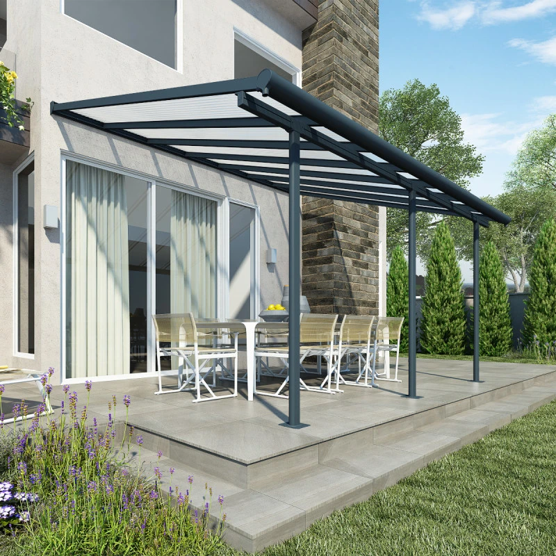 Toit De Terrasse 299x434cm En Aluminium Gris Et Polycarbonate 6mm SIERRA - Canopia By Palram 3 Toit De Terrasse 299x434cm En Aluminium Gris Et Polycarbonate 6mm SIERRA - Canopia By Palram