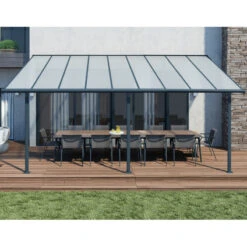 Toit De Terrasse 299x555cm En Aluminium Gris Et Polycarbonate 6mm SIERRA - Canopia By Palram 12 Toit De Terrasse 299x555cm En Aluminium Gris Et Polycarbonate 6mm SIERRA - Canopia By Palram -Boutique De Jardin toit de terrasse 299x555cm en aluminium gris et polycarbonate 6mm sierra canopia by palram 4