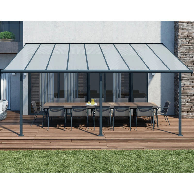 Toit De Terrasse 299x555cm En Aluminium Gris Et Polycarbonate 6mm SIERRA - Canopia By Palram 7 Toit De Terrasse 299x555cm En Aluminium Gris Et Polycarbonate 6mm SIERRA - Canopia By Palram – Image 5
