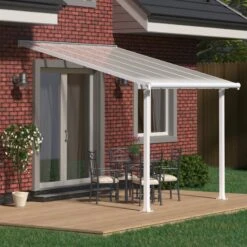 Toit De Terrasse En Alu Blanc 3x3,05m Et PC 16mm Olympia - Palram - Canopia
