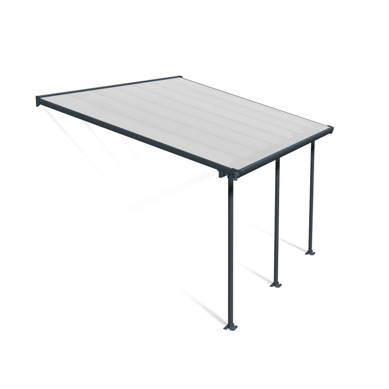 Toit De Terrasse 300x425cm En Aluminium Gris Et Polycarbonate 8mm FERIA - Canopia By Palram 4 Toit De Terrasse 300x425cm En Aluminium Gris Et Polycarbonate 8mm FERIA - Canopia By Palram – Image 2