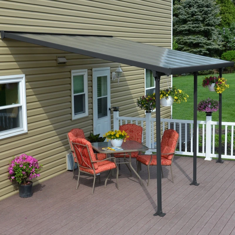 Toit De Terrasse 300x425cm En Aluminium Gris Et Polycarbonate 8mm FERIA - Canopia By Palram 6 Toit De Terrasse 300x425cm En Aluminium Gris Et Polycarbonate 8mm FERIA - Canopia By Palram – Image 4