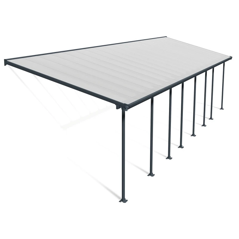 Toit De Terrasse 300x1156cm En Aluminium Gris Et Polycarbonate 8mm FERIA - Canopia By Palram 3 Toit De Terrasse 300x1156cm En Aluminium Gris Et Polycarbonate 8mm FERIA - Canopia By Palram