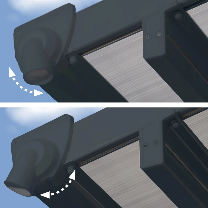 Toit De Terrasse 300x1340cm En Aluminium Gris Et Polycarbonate 8mm FERIA - Canopia By Palram 7 Toit De Terrasse 300x1340cm En Aluminium Gris Et Polycarbonate 8mm FERIA - Canopia By Palram – Image 5