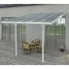 Toit De Terrasse Ajustable En Aluminium Laqué Blanc 3,05x3,14m X-METAL -Boutique De Jardin toit de terrasse ajustable en aluminium laque blanc 305x314m x metal