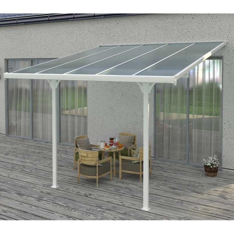 Toit De Terrasse Ajustable En Aluminium Laqué Blanc 3,05x3,14m X-METAL 3 Toit De Terrasse Ajustable En Aluminium Laqué Blanc 3,05x3,14m X-METAL