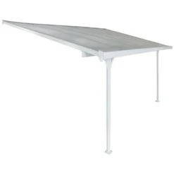 Toit De Terrasse Ajustable En Aluminium Laqué Blanc 3,05x4,36m X-METAL -Boutique De Jardin toit de terrasse ajustable en aluminium laque blanc 305x436m x metal 2
