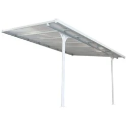 Toit De Terrasse Ajustable En Aluminium Laqué Blanc 3,05x4,36m X-METAL -Boutique De Jardin toit de terrasse ajustable en aluminium laque blanc 305x436m x metal 4