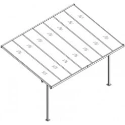 Toit De Terrasse Ajustable En Aluminium Laqué Blanc 3,05x4,36m X-METAL -Boutique De Jardin toit de terrasse ajustable en aluminium laque blanc 305x436m x metal 5