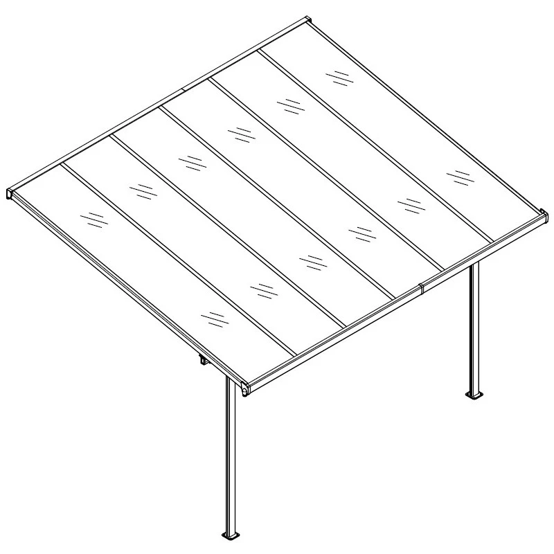 Toit De Terrasse Ajustable En Aluminium Laqué Blanc 3,75x2,55m X-METAL 6 Toit De Terrasse Ajustable En Aluminium Laqué Blanc 3,75x2,55m X-METAL – Image 4