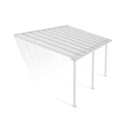 Toit De Terrasse En Aluminium Blanc 3x5,46m + PC 16mm Olympia - Palram - Canopia -Boutique De Jardin toit de terrasse en aluminium blanc 3x546m pc 16mm olympia palram 2