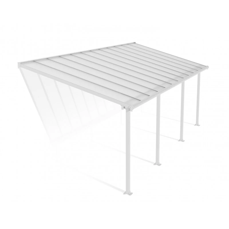 Toit De Terrasse En Aluminium Blanc 3x7,30m + PC 16mm Olympia - Palram - Canopia 4 Toit De Terrasse En Aluminium Blanc 3x7,30m + PC 16mm Olympia - Palram - Canopia – Image 2