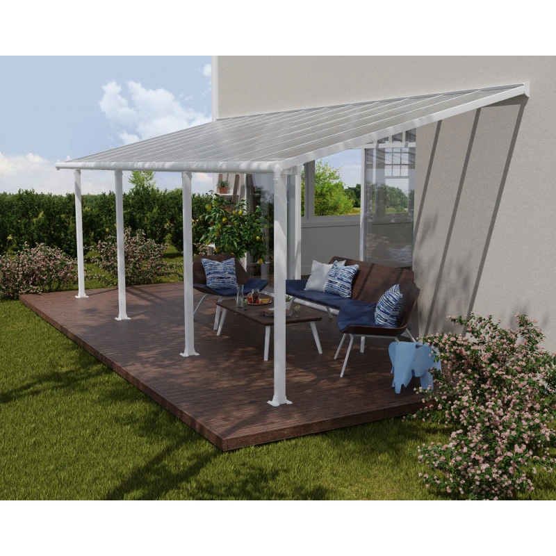 Toit De Terrasse En Aluminium Blanc 3x7,30m + PC 16mm Olympia - Palram - Canopia 3 Toit De Terrasse En Aluminium Blanc 3x7,30m + PC 16mm Olympia - Palram - Canopia