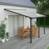 Toit De Terrasse En Aluminium Gris 3x4,25m Et PC 16mm Olympia - Palram - Canopia -Boutique De Jardin toit de terrasse en aluminium gris 3x425m et pc 16mm olympia palram