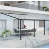 Toit De Terrasse En Aluminium Gris 3x5,46m + PC 16mm Olympia - Palram - Canopia