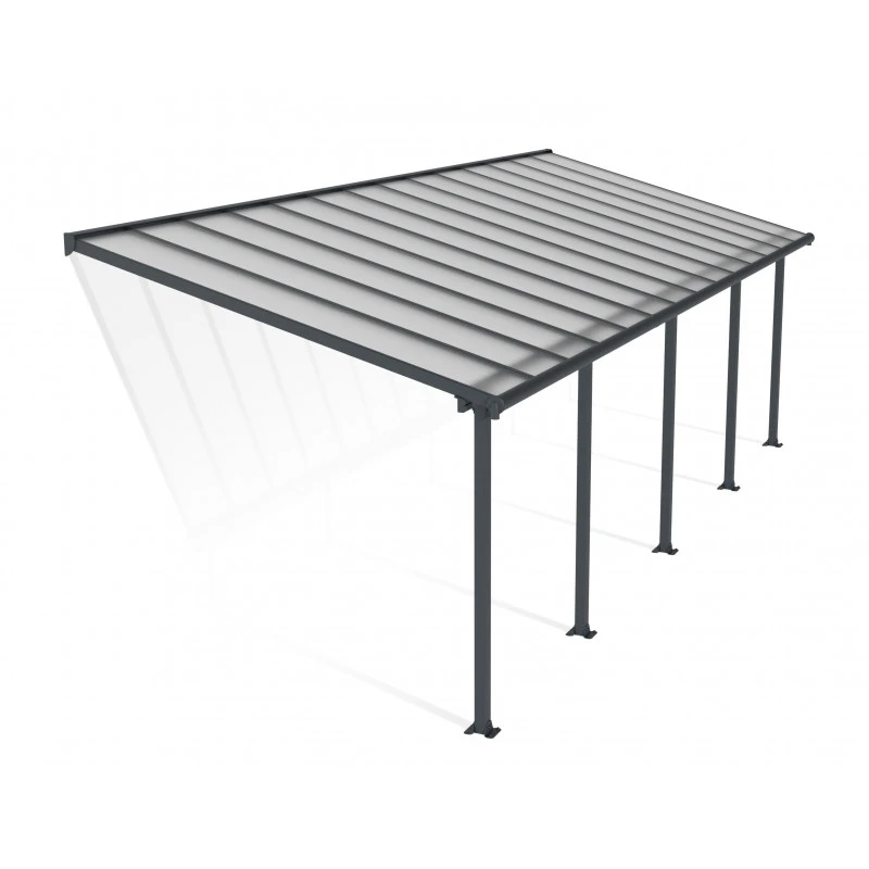 Toit De Terrasse En Aluminium Gris 3x8,51m + PC 16mm Olympia - Palram - Canopia 4 Toit De Terrasse En Aluminium Gris 3x8,51m + PC 16mm Olympia - Palram - Canopia – Image 2