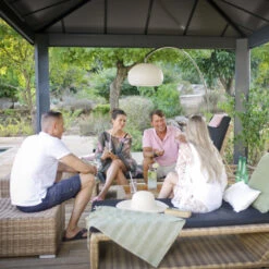 Tonnelle Dallas 4300 En Aluminium Et Polycarbonate Isolant Avec éclairage – Palram - Canopia -Boutique De Jardin tonnelle dallas 4300 en aluminium et polycarbonate isolant avec eclairage palram 4