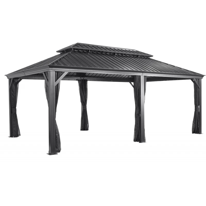 Tonnelle De Jardin Messina 363x598cm En Aluminium Thermolaqué Anthracite – SOJAG 5 Tonnelle De Jardin Messina 363x598cm En Aluminium Thermolaqué Anthracite – SOJAG – Image 3