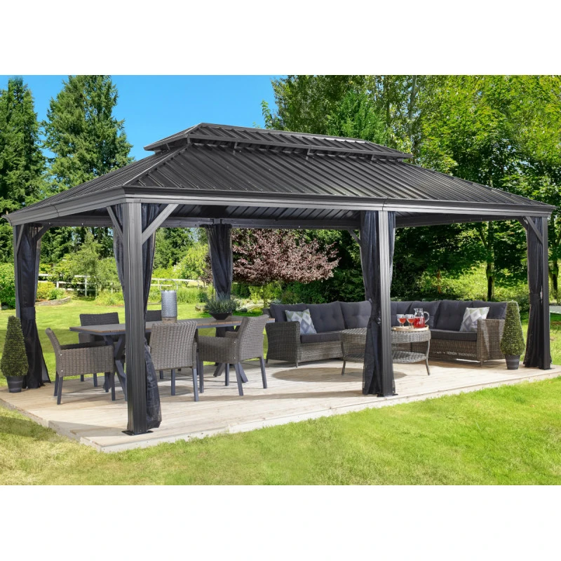 Tonnelle De Jardin Messina 363x598cm En Aluminium Thermolaqué Anthracite – SOJAG 3 Tonnelle De Jardin Messina 363x598cm En Aluminium Thermolaqué Anthracite – SOJAG
