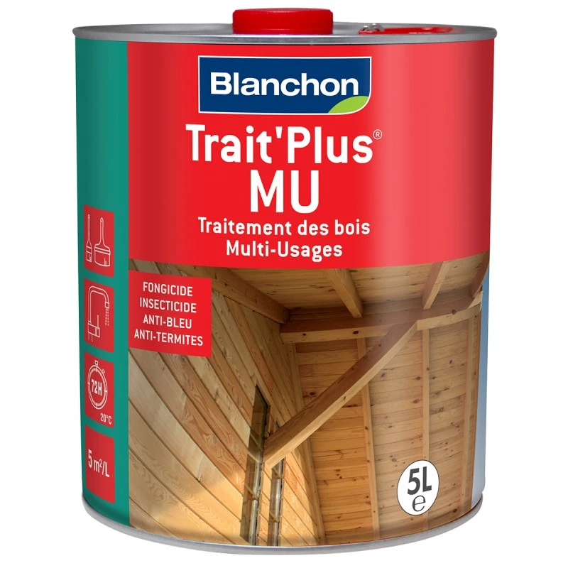 Traitement Protecteur Biocide Multi-usages Pour Bois Résineux BLANCHON 5L 3 Traitement Protecteur Biocide Multi-usages Pour Bois Résineux BLANCHON 5L