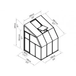 Véranda En PVC Et Polycarbonate Transparent 200x200cm Sun Room - Canopia By Palram 12 Véranda En PVC Et Polycarbonate Transparent 200x200cm Sun Room - Canopia By Palram -Boutique De Jardin veranda en pvc et polycarbonate transparent 200x200cm sun room rion 4